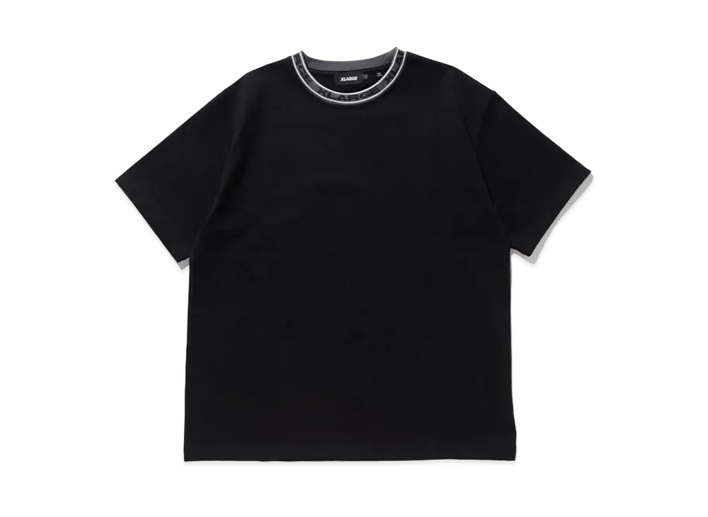 XLARGE S/S JACQUARD RIB TEE "Black"