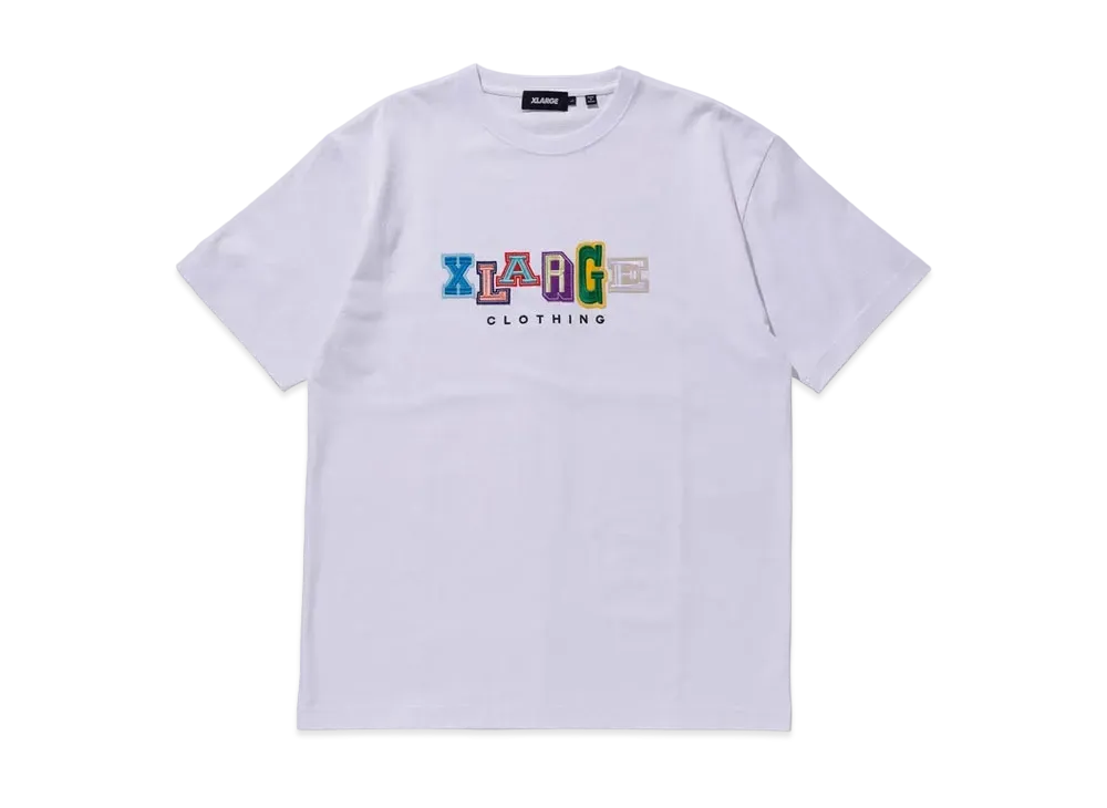 XLARGE S/S TEE MULTI COLOR COLLEGE LOGO "White"