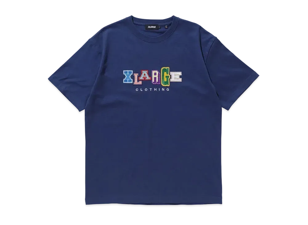 XLARGE S/S TEE MULTI COLOR COLLEGE LOGO "Navy"
