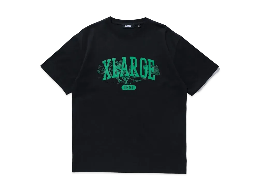 XLARGE COLLEGE LOGO S/S TEE "Black"