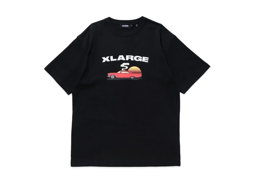XLARGE SLAMMED CAR S/S TEE "Black"