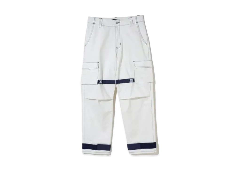 XLARGE ADJUSTABLE CARGO PANTS "White"