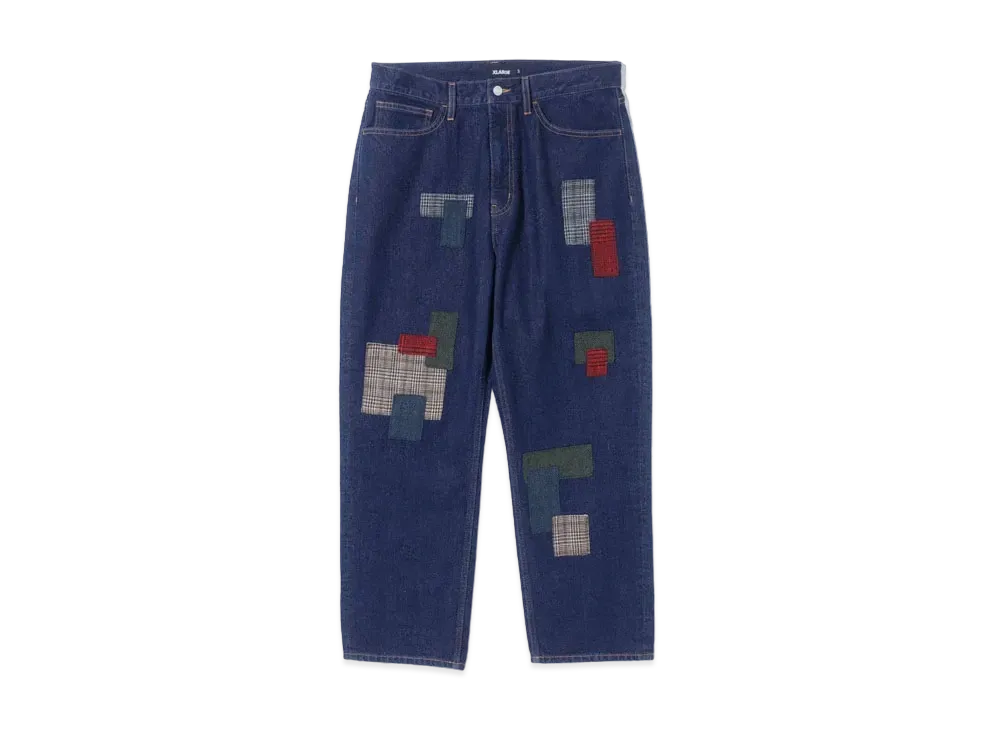 XLARGE PATCH WORK 5 POCKET PANTS "Indigo"