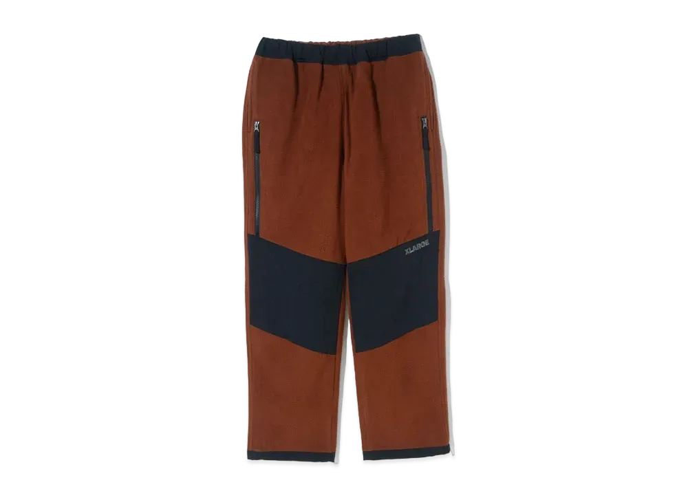 XLARGE PANELED FLEECE PANTS "Brown"