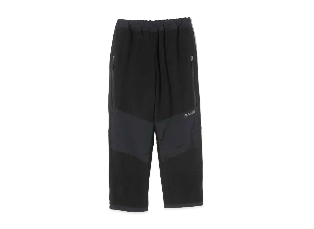 XLARGE PANELED FLEECE PANTS "Black"