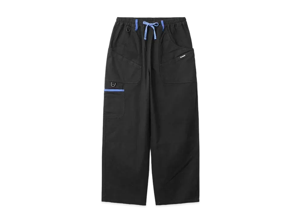 XLARGE CONTRAST PIPING EASY PANTS "Black"
