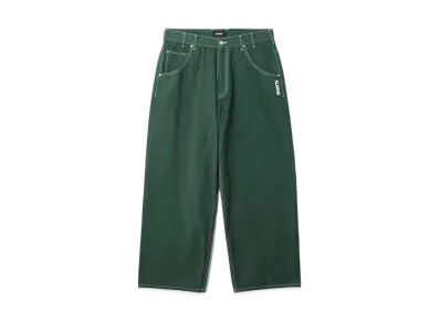 XLARGE CONTRAST STITCH LEATHER PATCHED PANTS XLARGE "Green"