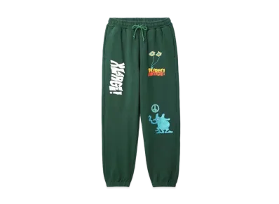 XLARGE PEACE WORLD SWEAT PANTS XLARGE "Green"