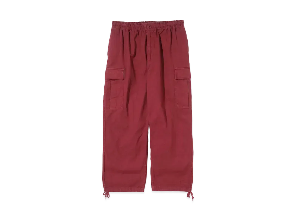 XLARGE OVERDYED EASY CARGO PANTS "Burgundy"