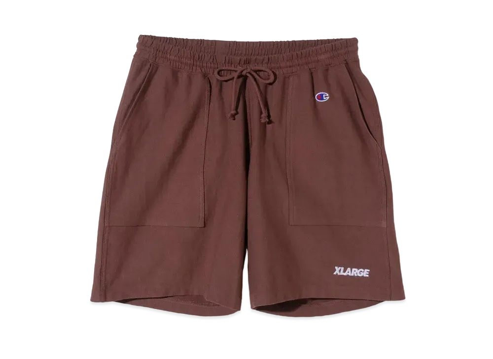 XLARGE x CHAMPION REVERSE WEAVE SHORT PANTS "Brown"
