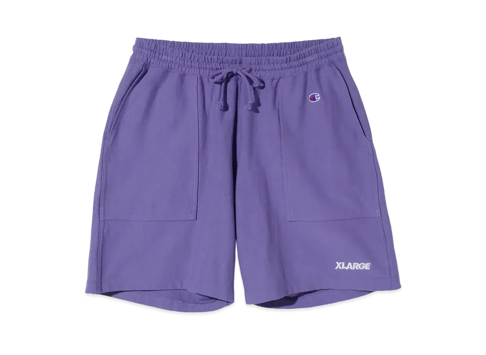 XLARGE x CHAMPION REVERSE WEAVE SHORT PANTS "Lt Purple"