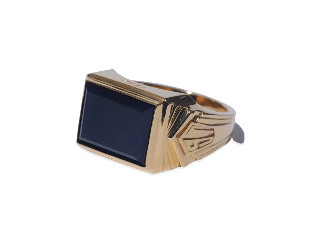 XLARGE ONYX RING XL1991 SV925 "Gold"