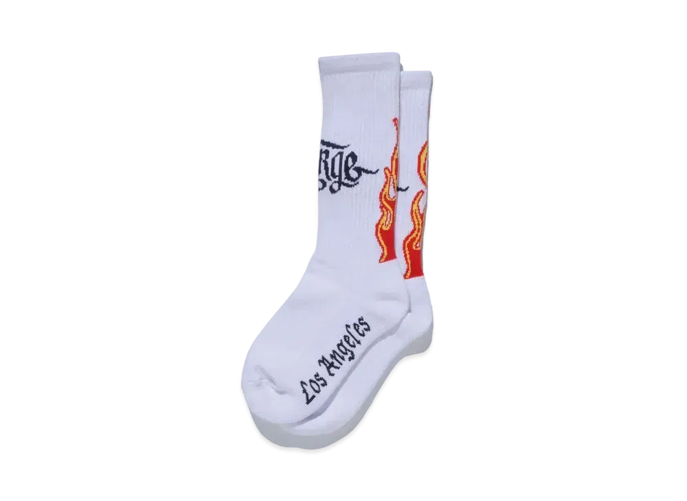 XLARGE FIREPATTERN SOCKS "White"