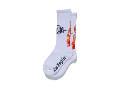 XLARGE FIREPATTERN SOCKS "White"