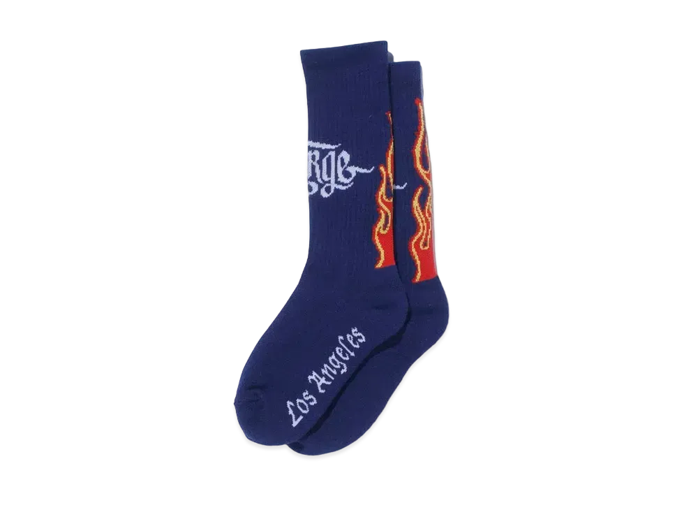 XLARGE FIREPATTERN SOCKS "Navy"