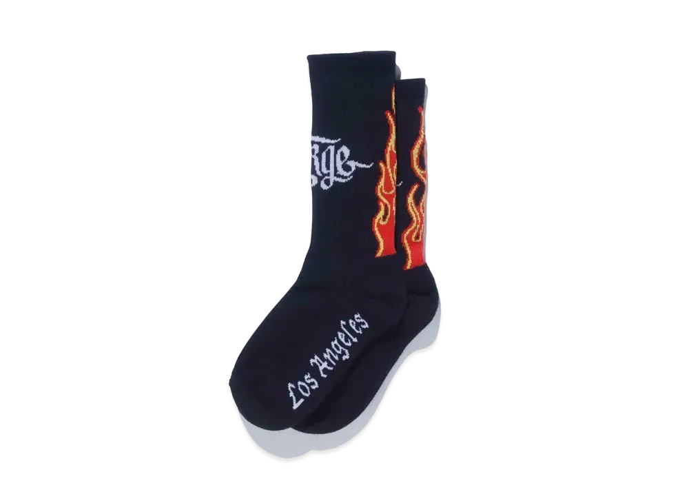 XLARGE FIREPATTERN SOCKS "Black"