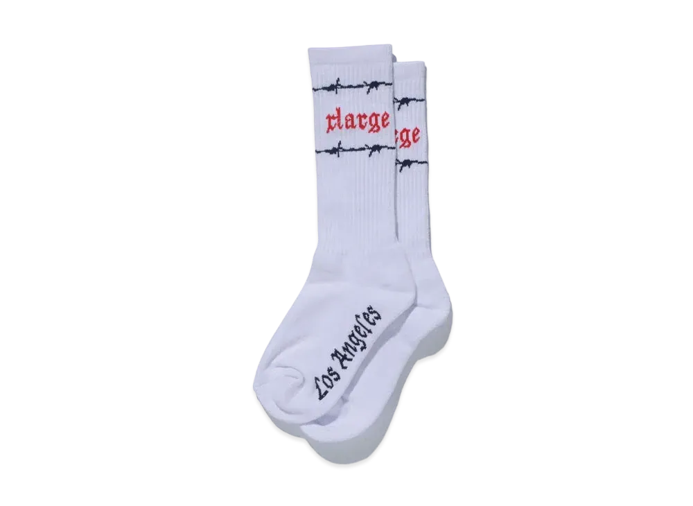 XLARGE BARBED WIRE SOCKS "White"