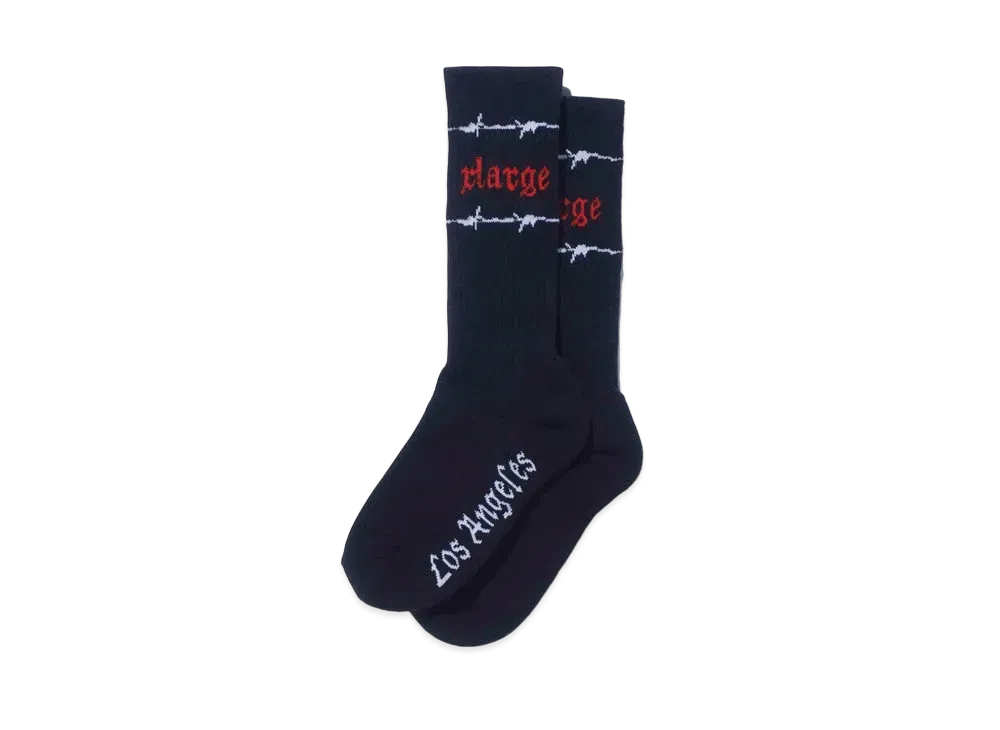 XLARGE BARBED WIRE SOCKS "Black"