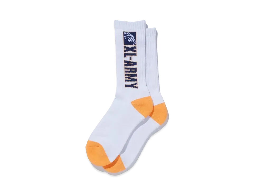XLARGE ARMY LOGO SOCKS "White"