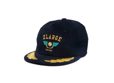 XLARGE PILOT LOGO EMBROIDERY CORDUROY CAP "Black"