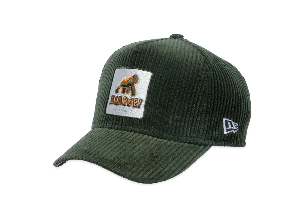XLARGE x NEW ERA WALKING APE SNAPBACK CORDUROY CAP "Olive"