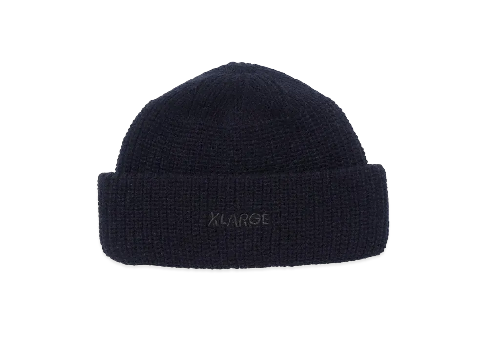 XLARGE LOGO SHORT LENGTH BEANIE "Black"