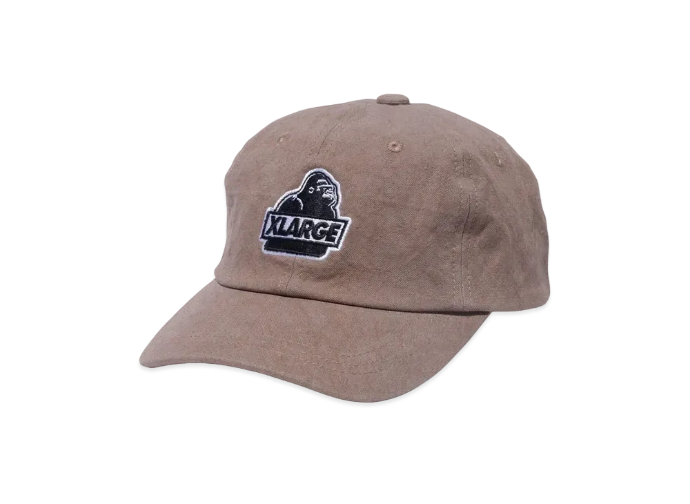 XLARGE WASHED SLANTED OG 6PANEL CAP XLARGE "Brown"