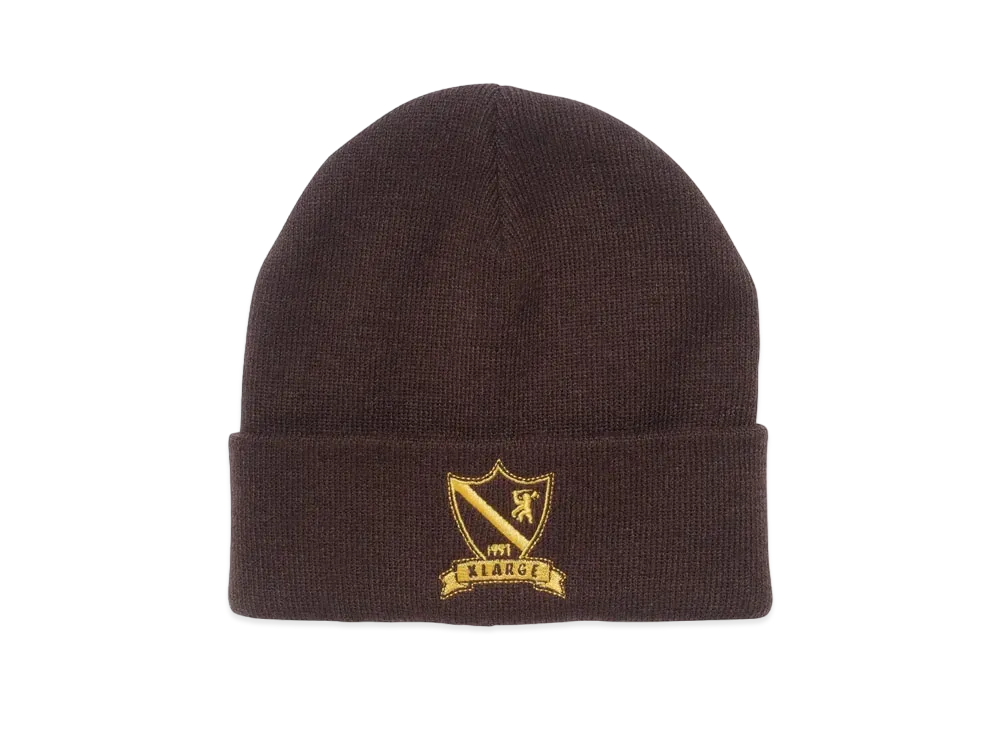 XLARGE EMBLEM CUFF BEANIE XLARGE "Brown"