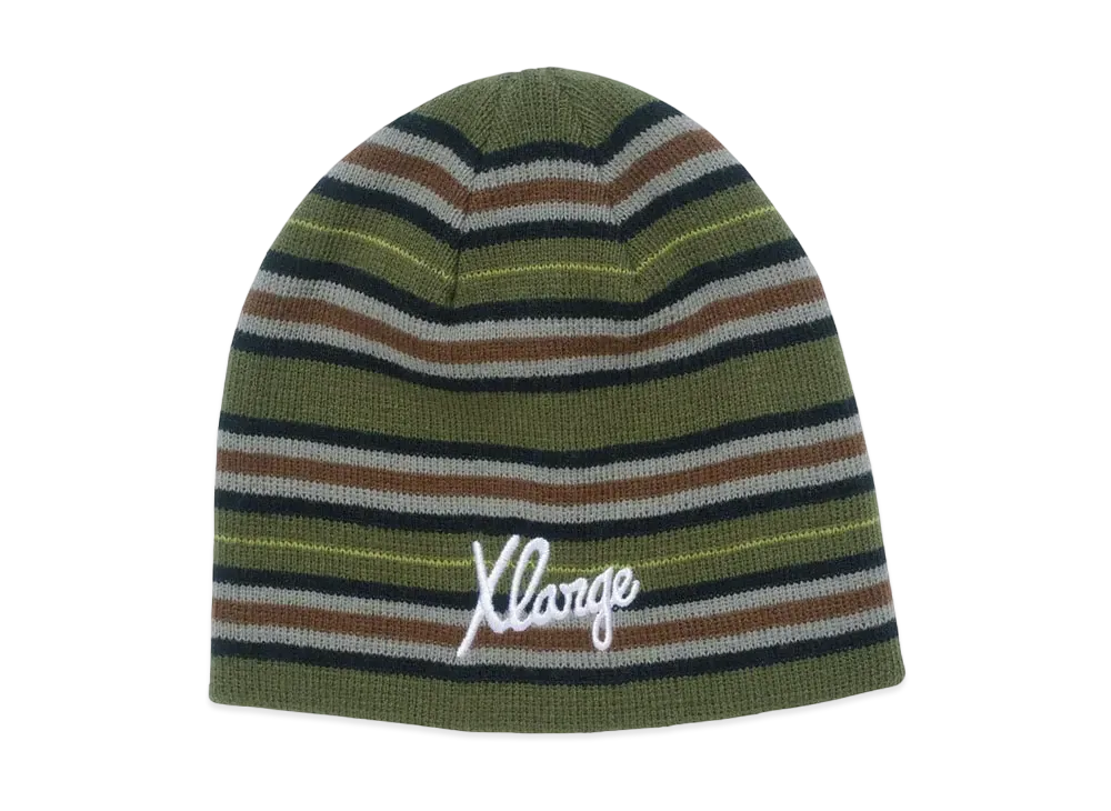 XLARGE STRIPE KNIT CAP XLARGE "Olive"