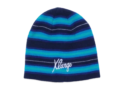 XLARGE STRIPE KNIT CAP XLARGE "Navy"