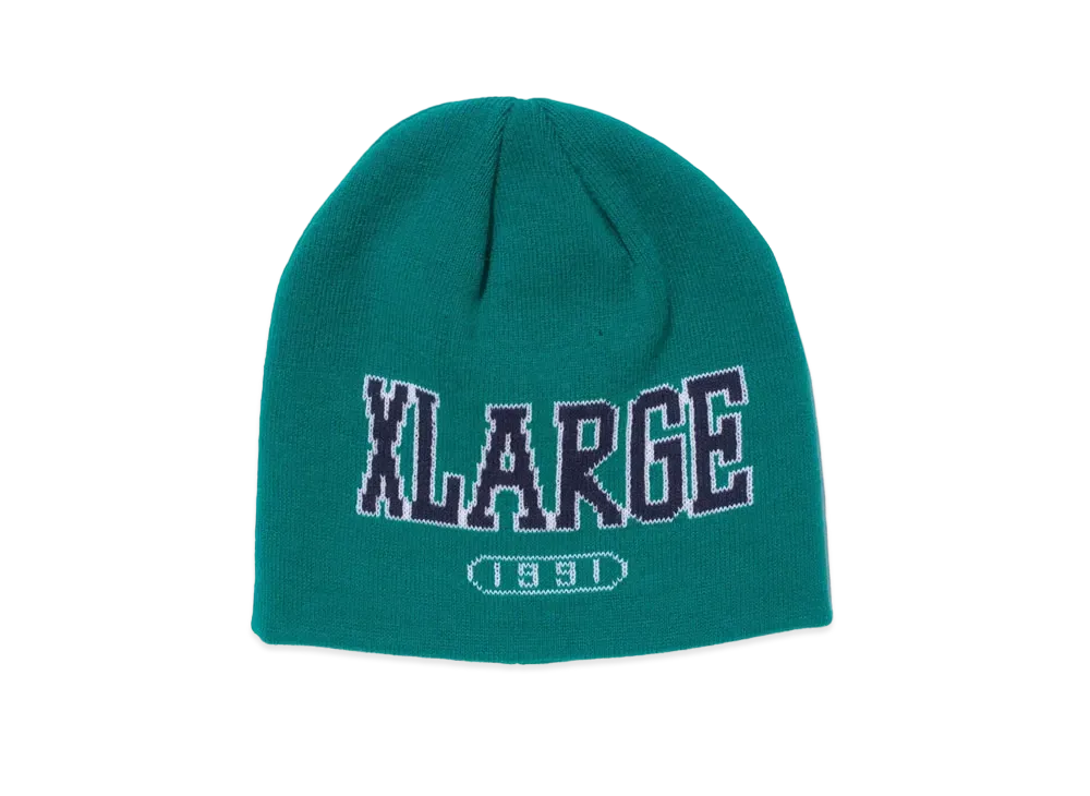 XLARGE COLLEGE LOGO BEENIE "Green"