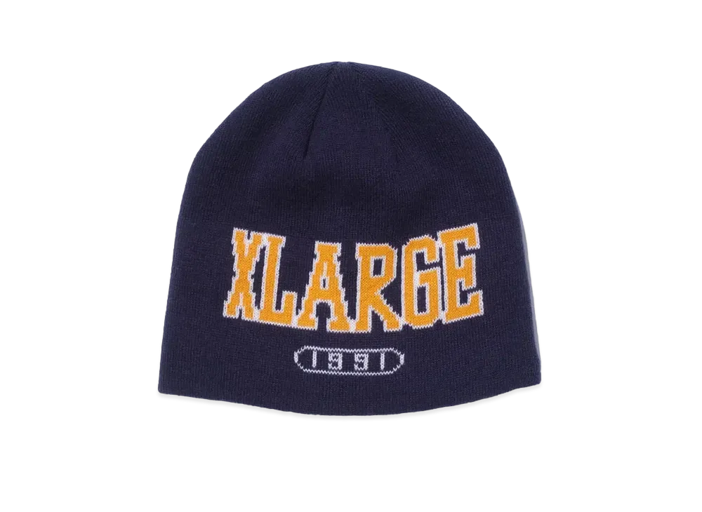 XLARGE COLLEGE LOGO BEENIE "Navy"