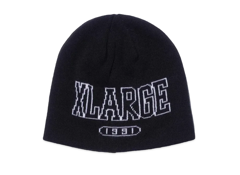 XLARGE COLLEGE LOGO BEENIE "Black"