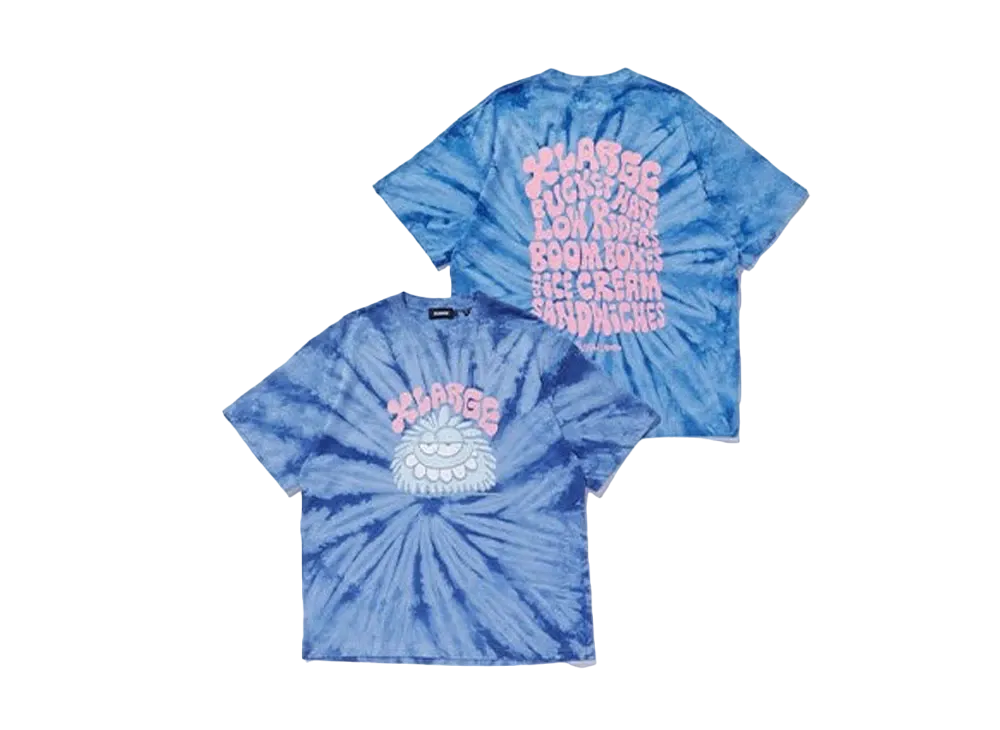 XLARGE x KEVIN LYONS S/S Bubble Letter Logo Tee "Blue"