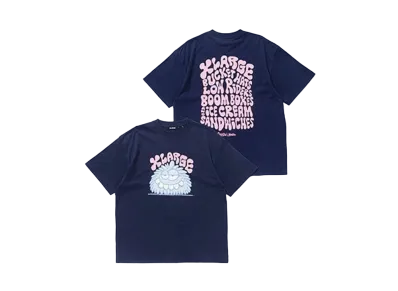 XLARGE x KEVIN LYONS S/S Bubble Letter Logo Tee "Navy"