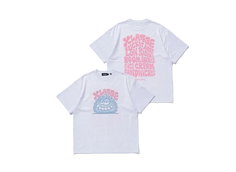 XLARGE x KEVIN LYONS S/S Bubble Letter Logo Tee "White"