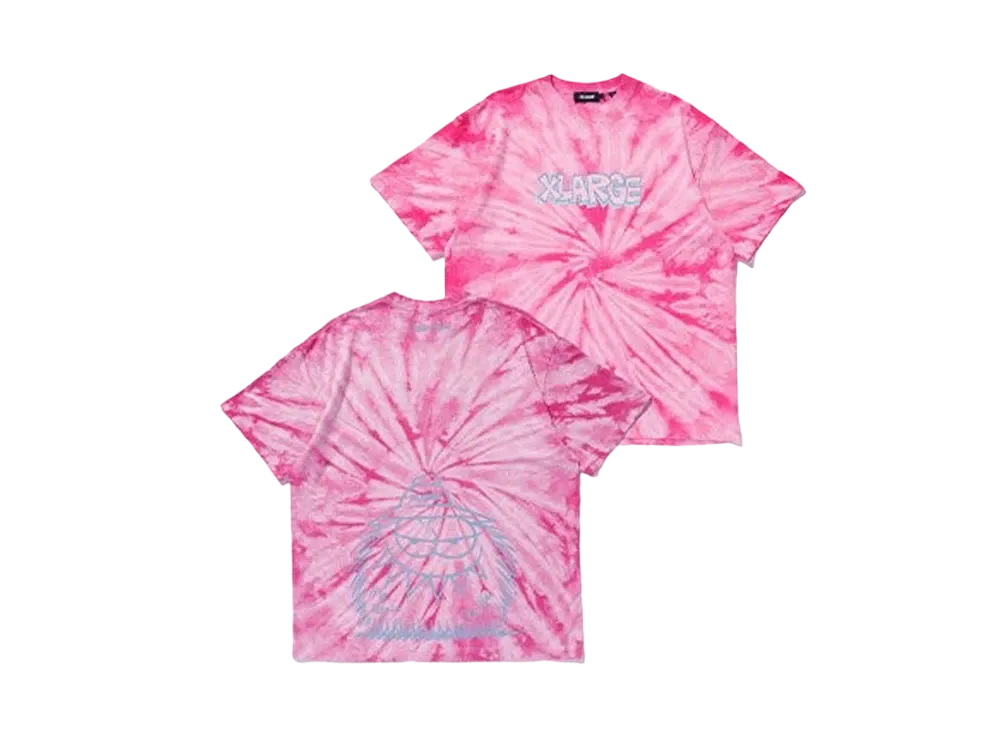 XLARGE x KEVIN LYONS S/S Text Logo Tee "Pink"