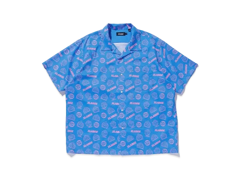 XLARGE x KEVIN LYONS Open Collar S/S Shirt "Light Blue"