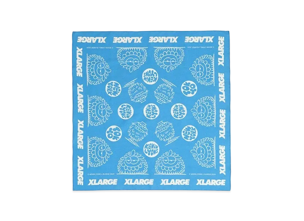 XLARGE x KEVIN LYONS Bandana "Light Blue"