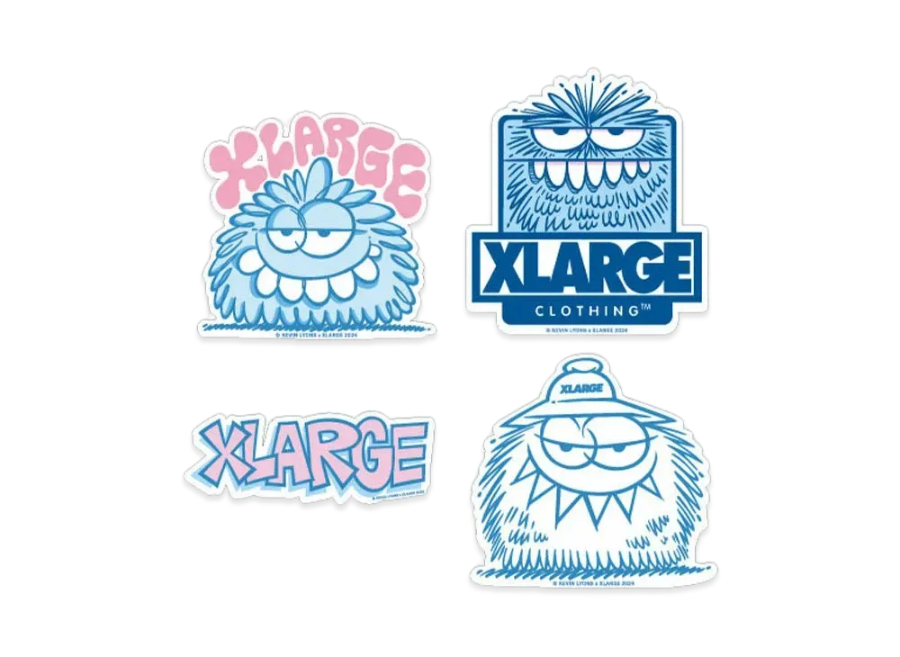XLARGE x KEVIN LYONS Sticker Pack "Light Blue"