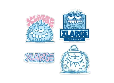 XLARGE x KEVIN LYONS Sticker Pack "Light Blue"