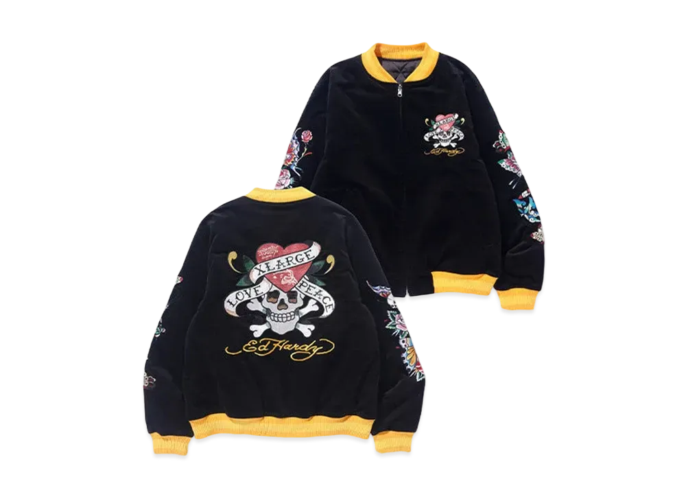 XLARGE x Ed Hardy Reversible Souvenir Jacket "Black"