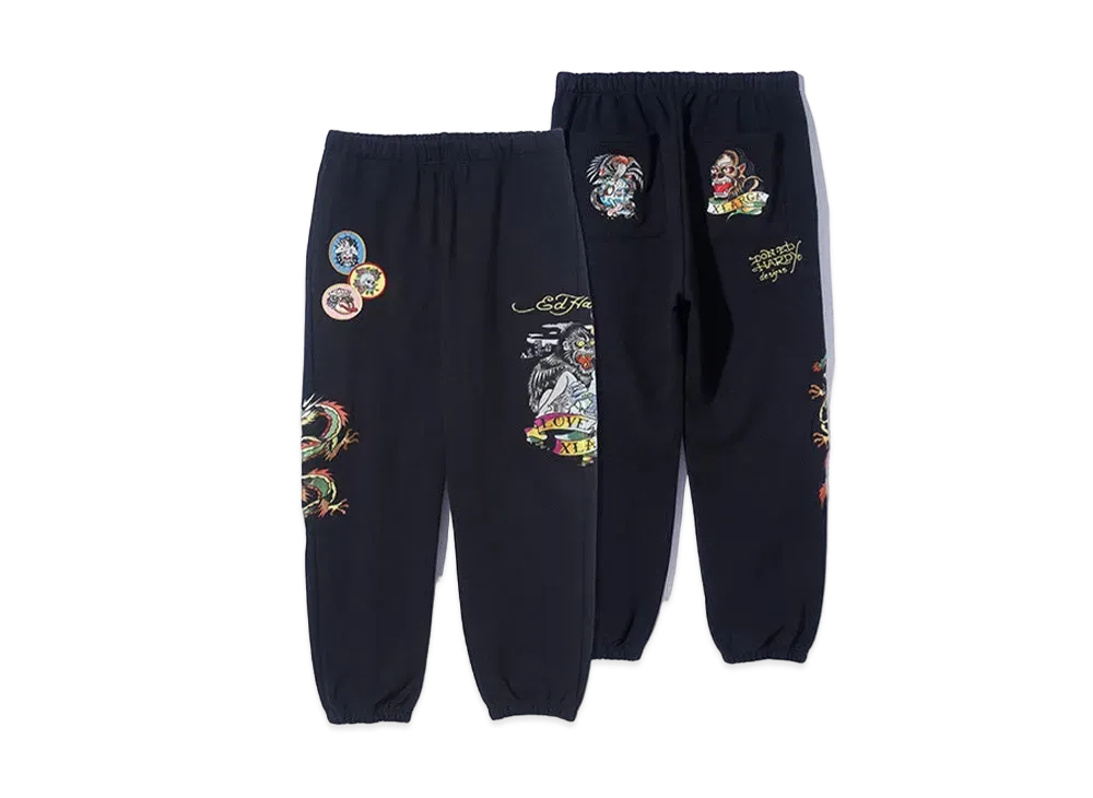 XLARGE x Ed Hardy Sweat Pants "Black"