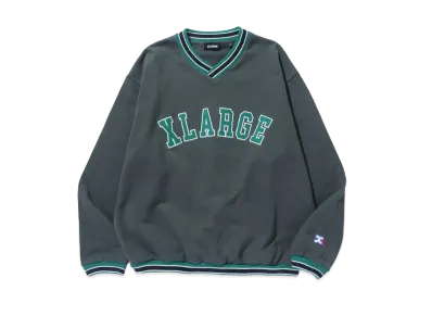 XLARGE Rib Line V Neck Sweatshirt "Green"