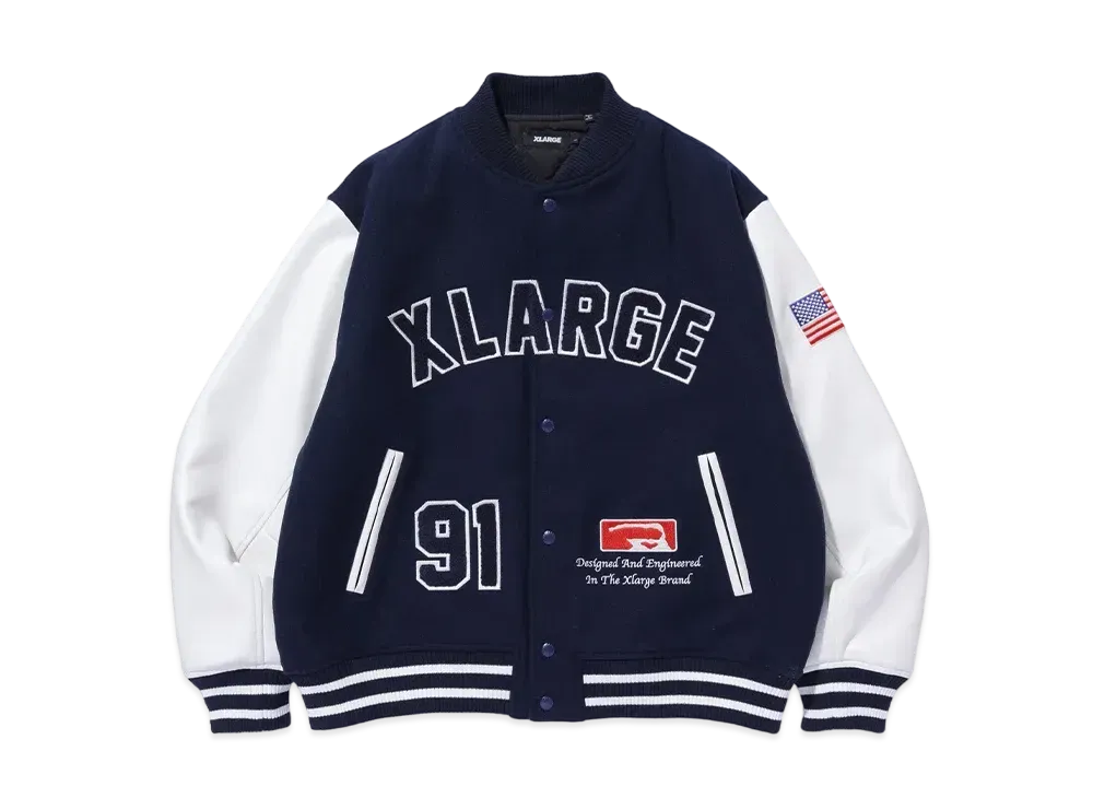 XLARGE OG Logo Varsity Jacket "Navy"