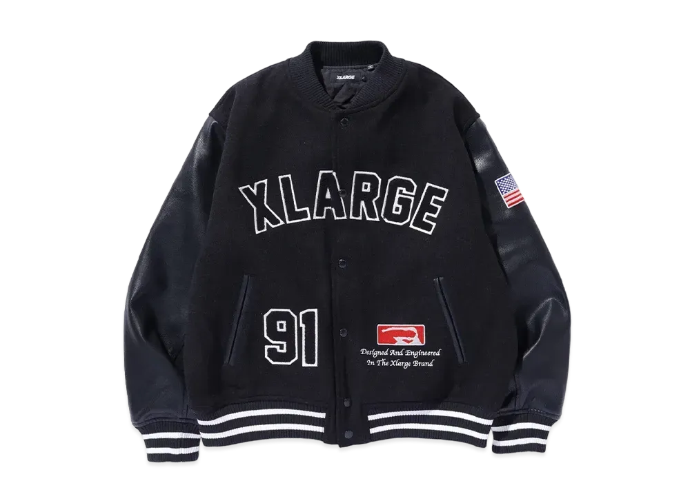 XLARGE OG Logo Varsity Jacket "Black"