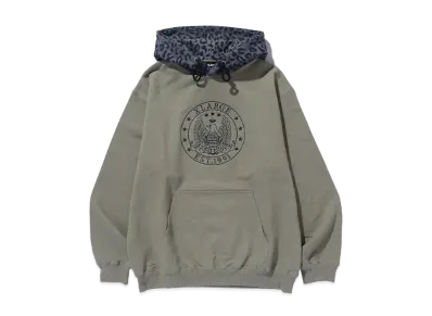 XLARGE Pattern Blocked Hooded Sweatshirt "Olive"