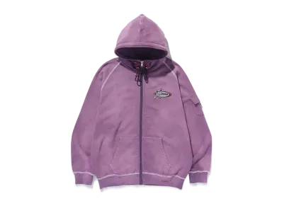 XLARGE Bleached Zip Hooded Sweat Shirt "Purple"
