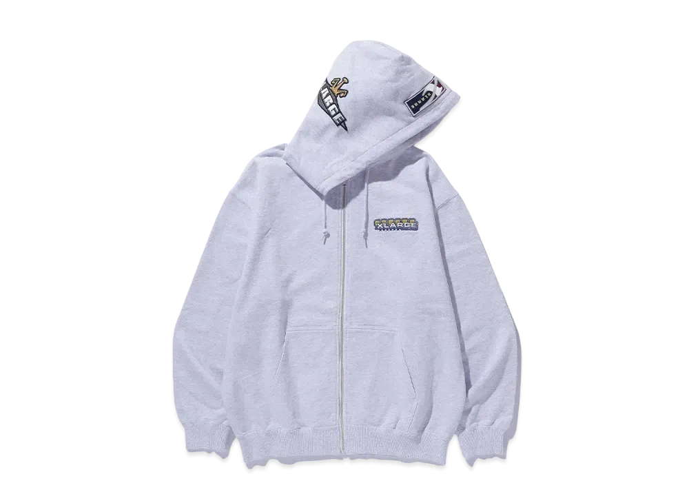 XLARGE Multi Emblem Zip Hooded Sweatshirt "Ash"
