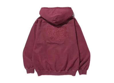XLARGE Pigment Embossed Zip Hooded Sweatshirt "Burgundy"
